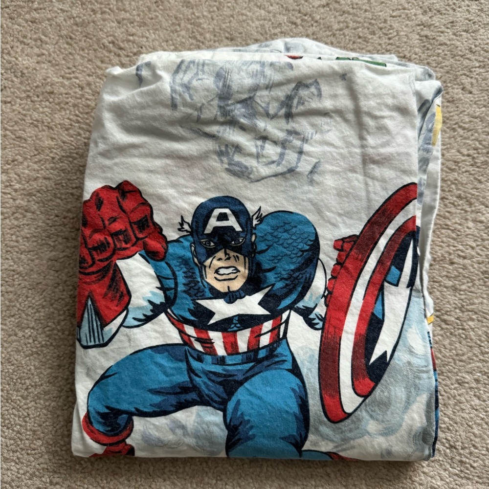 Pottery Barn Kids full size Captain America sheet set
